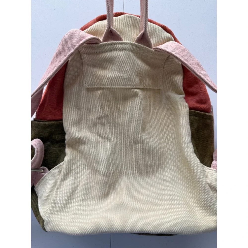 BDG Urban Outfitters Mini Colorblock Canvas Backpack Orange Green Rust Pink Boho